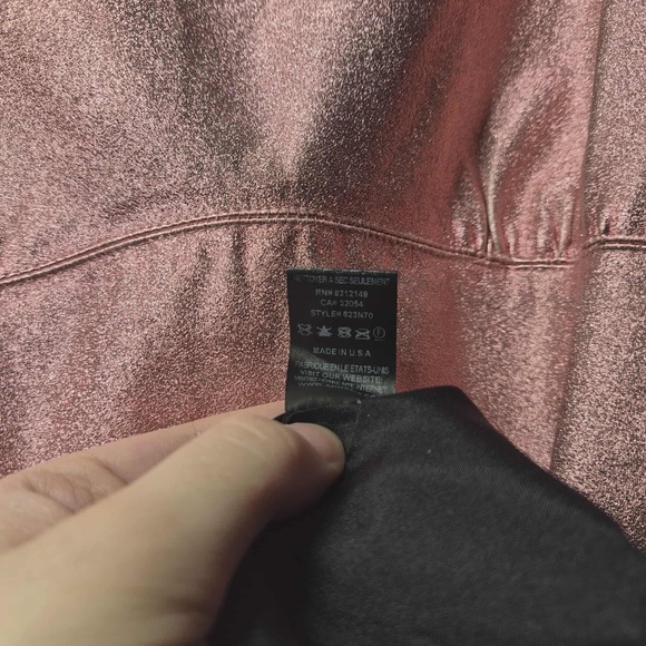 Anna Sui Bubble Gum Pink Whimsigoth Fairy Metallic Faux Leather Mini Dress US 12 - Picture 14 of 14